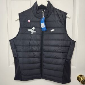 Brooks Black Sheild Hybrid Black Puffer Vest 2.0 Size XL Houston Marathon